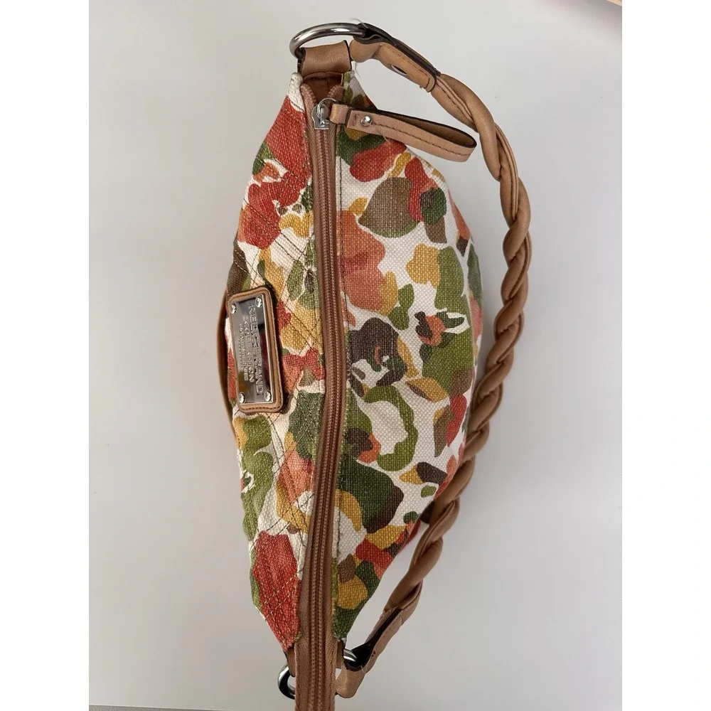 Relic Brand Collection Purse Handbag Canvas Orange Yellow Green Floral Camo
